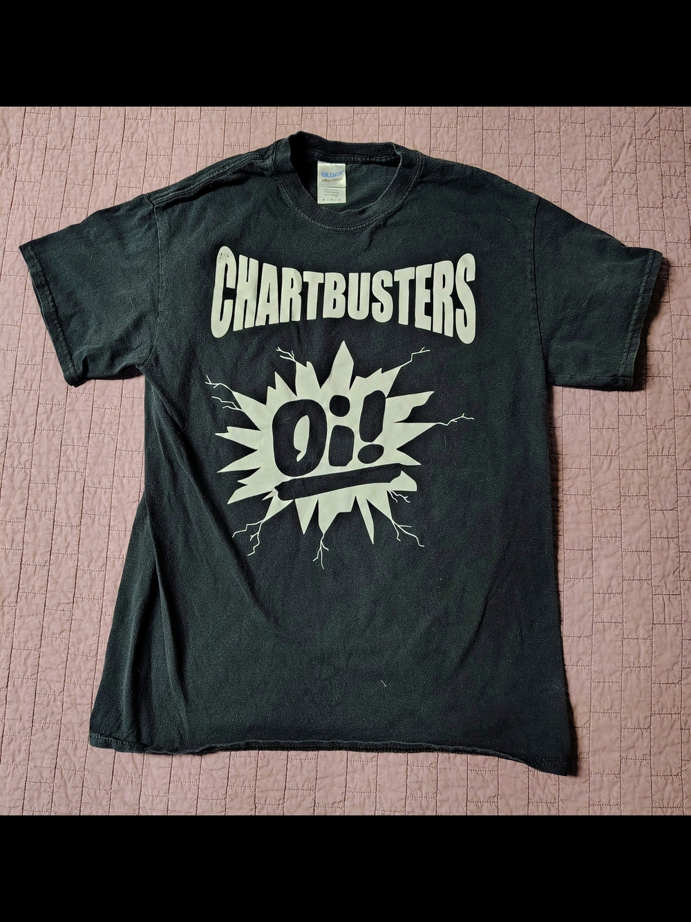 ​Oi Chartbusters T Shirt Mens Medium Black Punk Rock Streetpunk Compilation